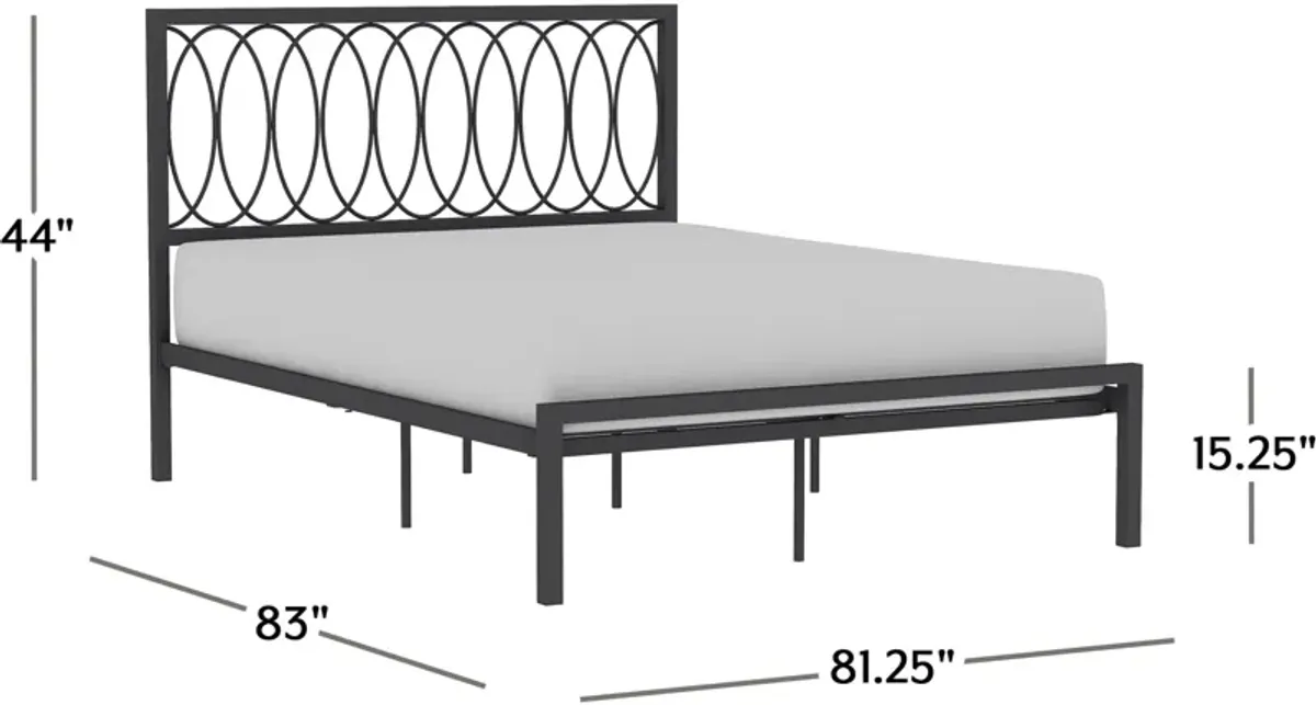 Petunia Full Platform Bed - Gray