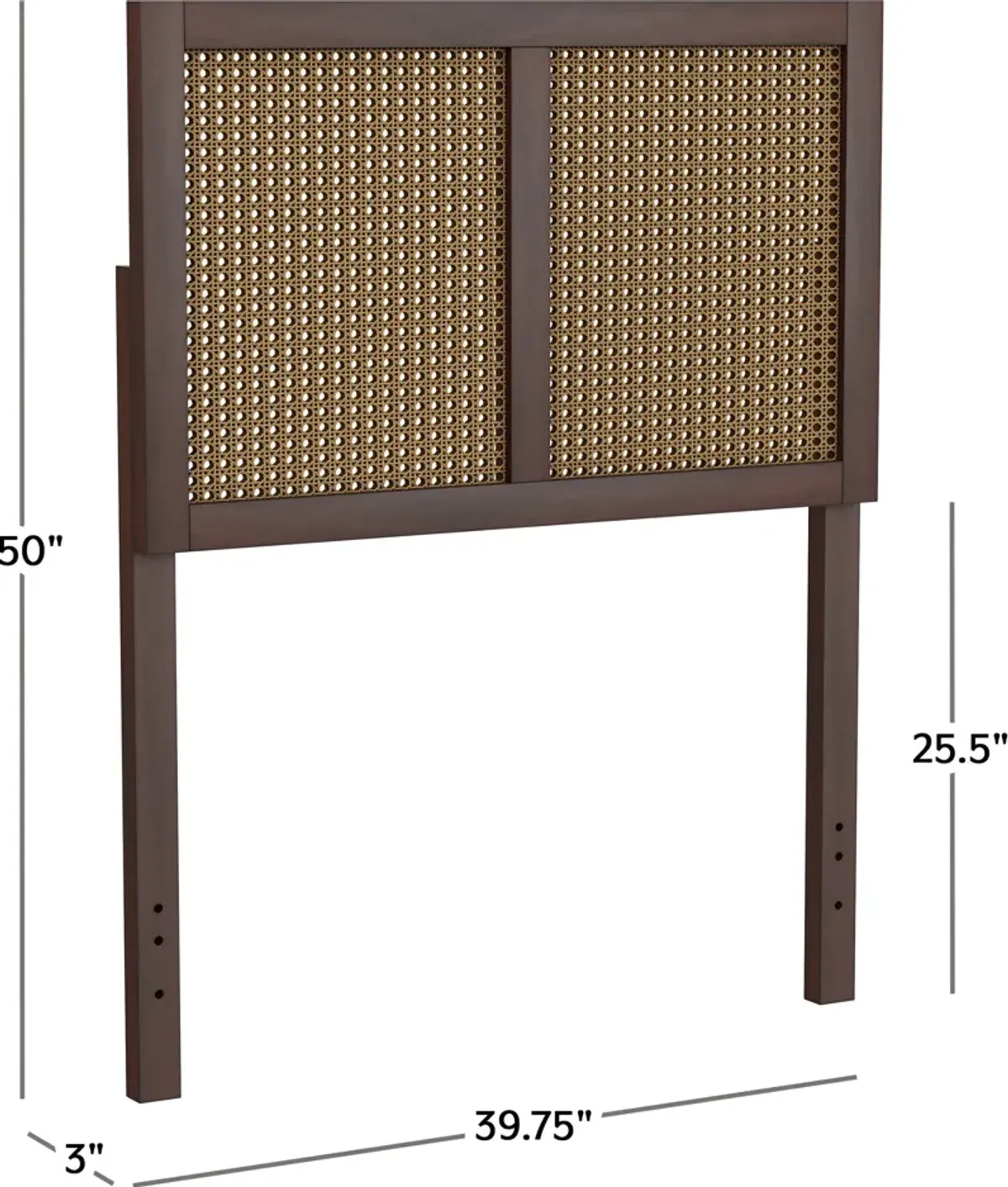 Bristol Twin Headboard - Brown