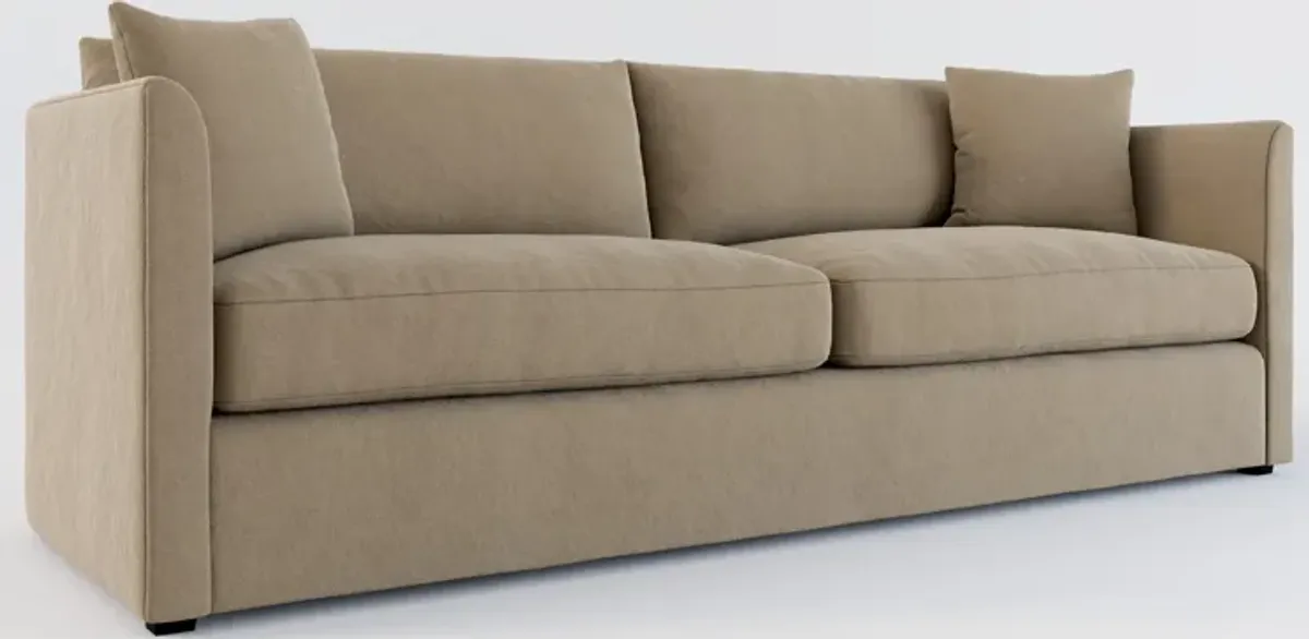 Benji Foam Comfort Sofa - Merrimac Brownstone