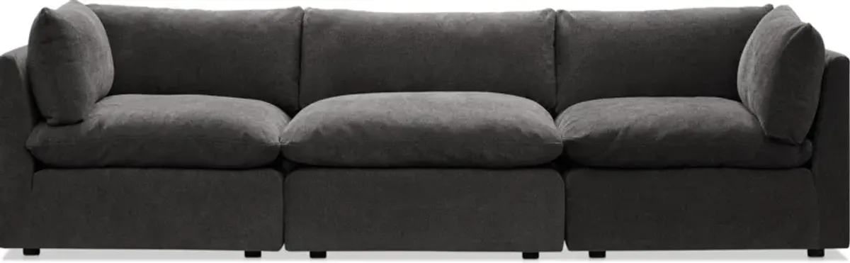 Lola 3-Piece Sofa - Charcoal