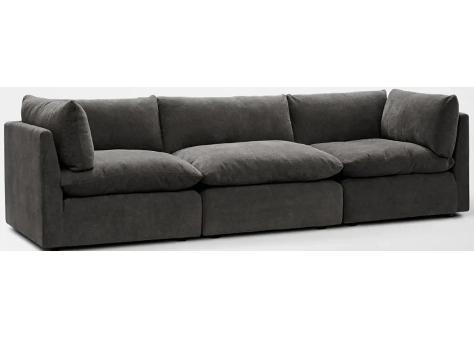 Lola 3-Piece Sofa - Charcoal