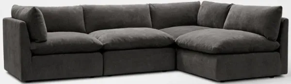 Lola 4-Piece Sectional - Charcoal