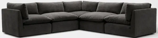 Lola 5-Piece Sectional - Charcoal