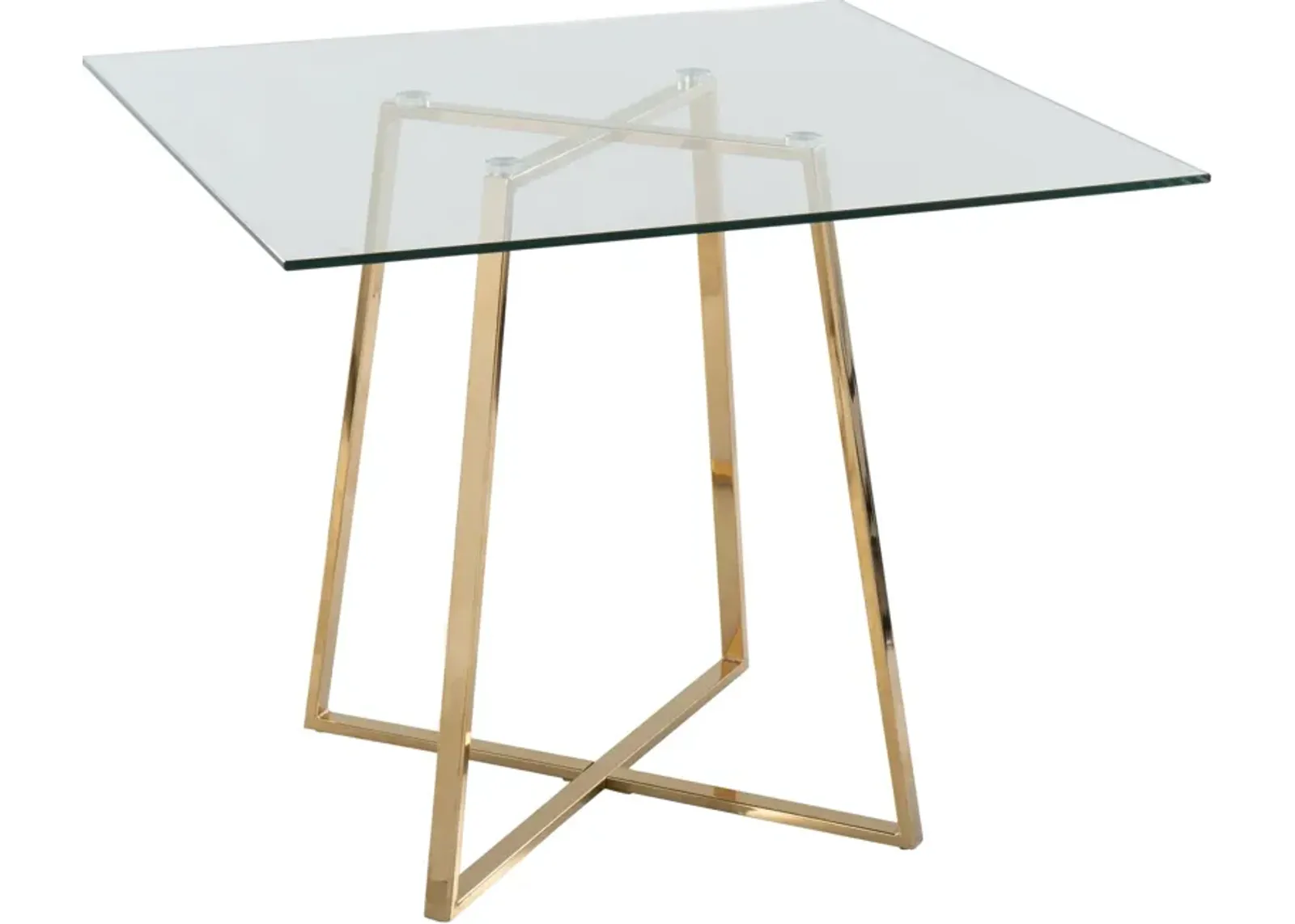 Perkins Dining Table - Clear/Gold