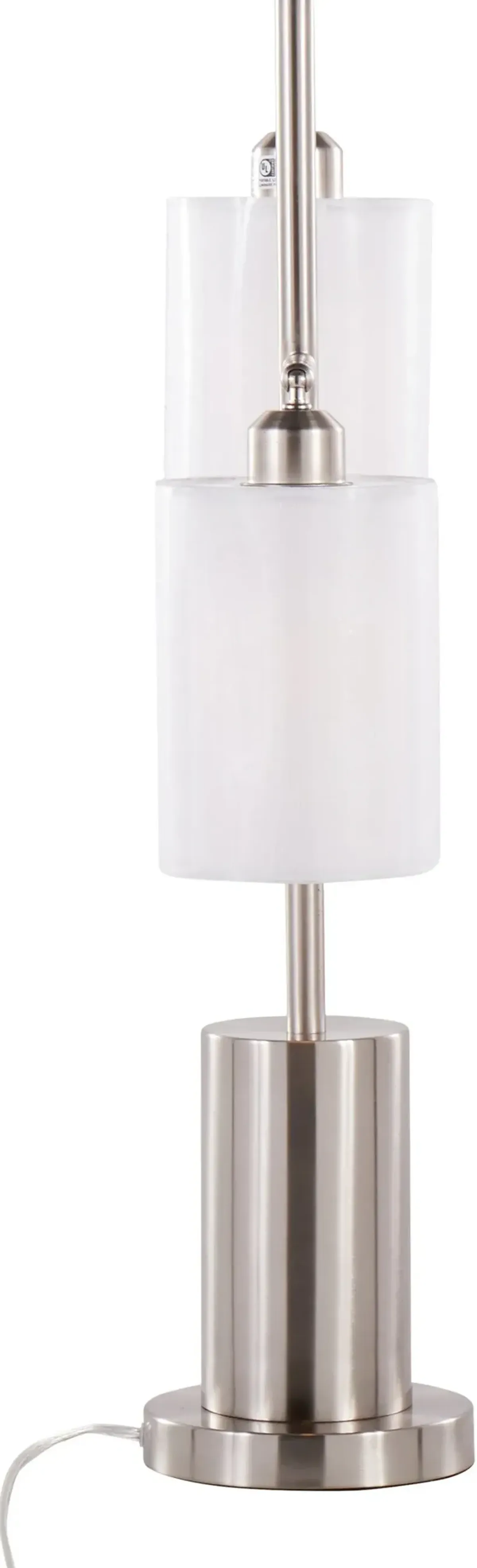 Kirby 27'' Table Lamp - White/Nickel