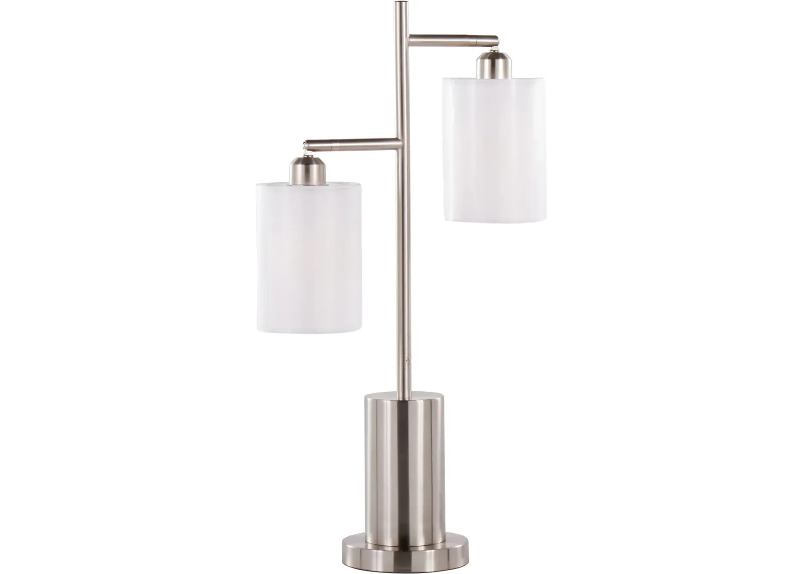 Kirby 27'' Table Lamp - White/Nickel