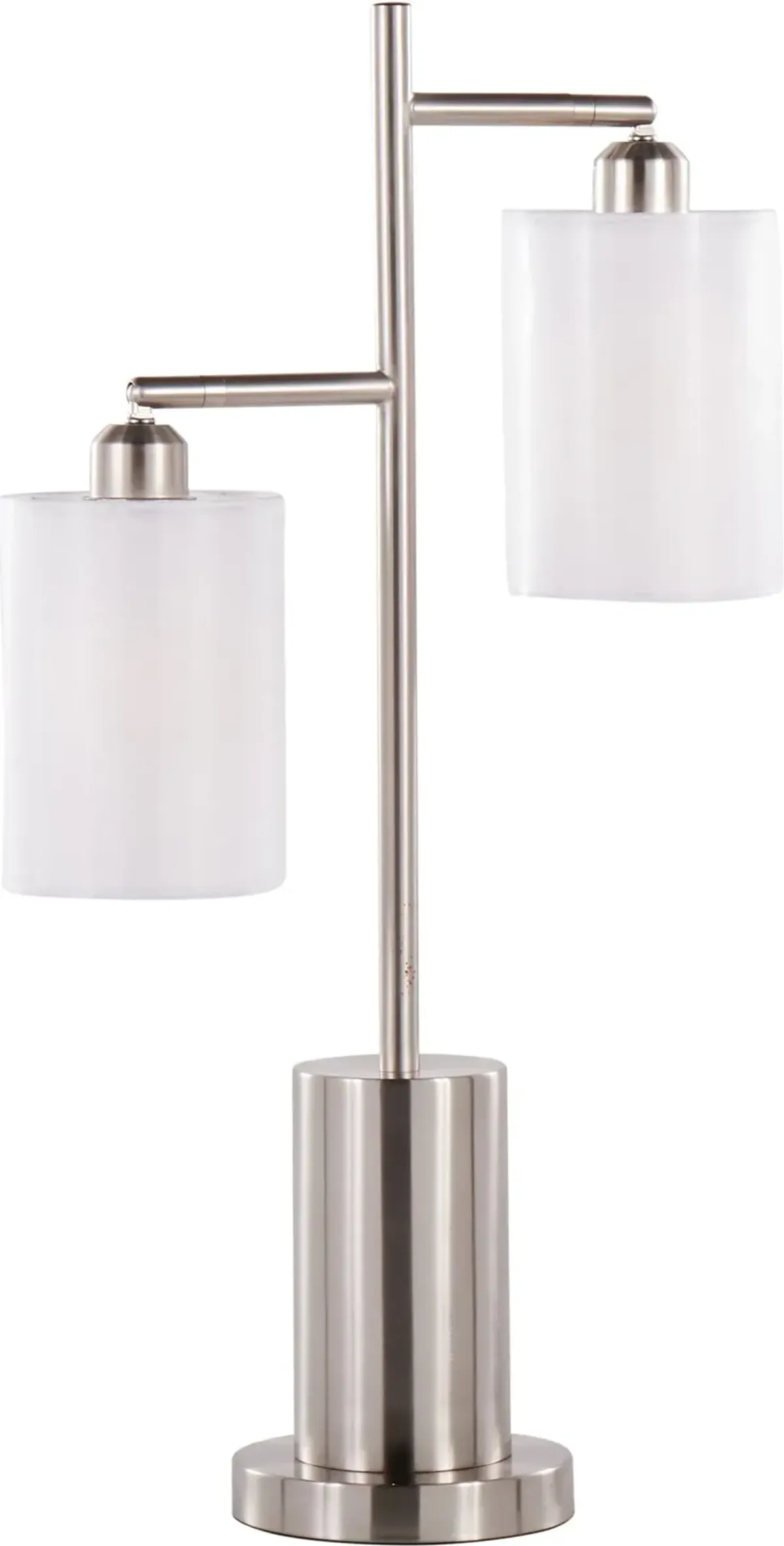 Kirby 27'' Table Lamp - White/Nickel