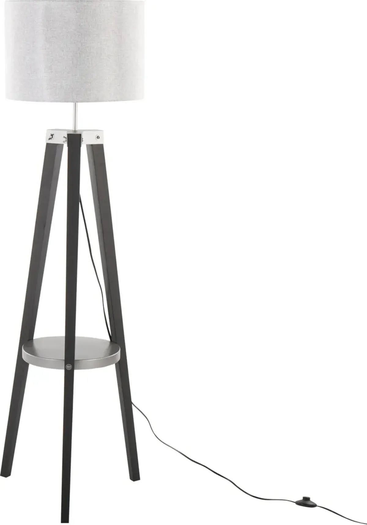 Aretha 59'' Floor Lamp - Black/Gray