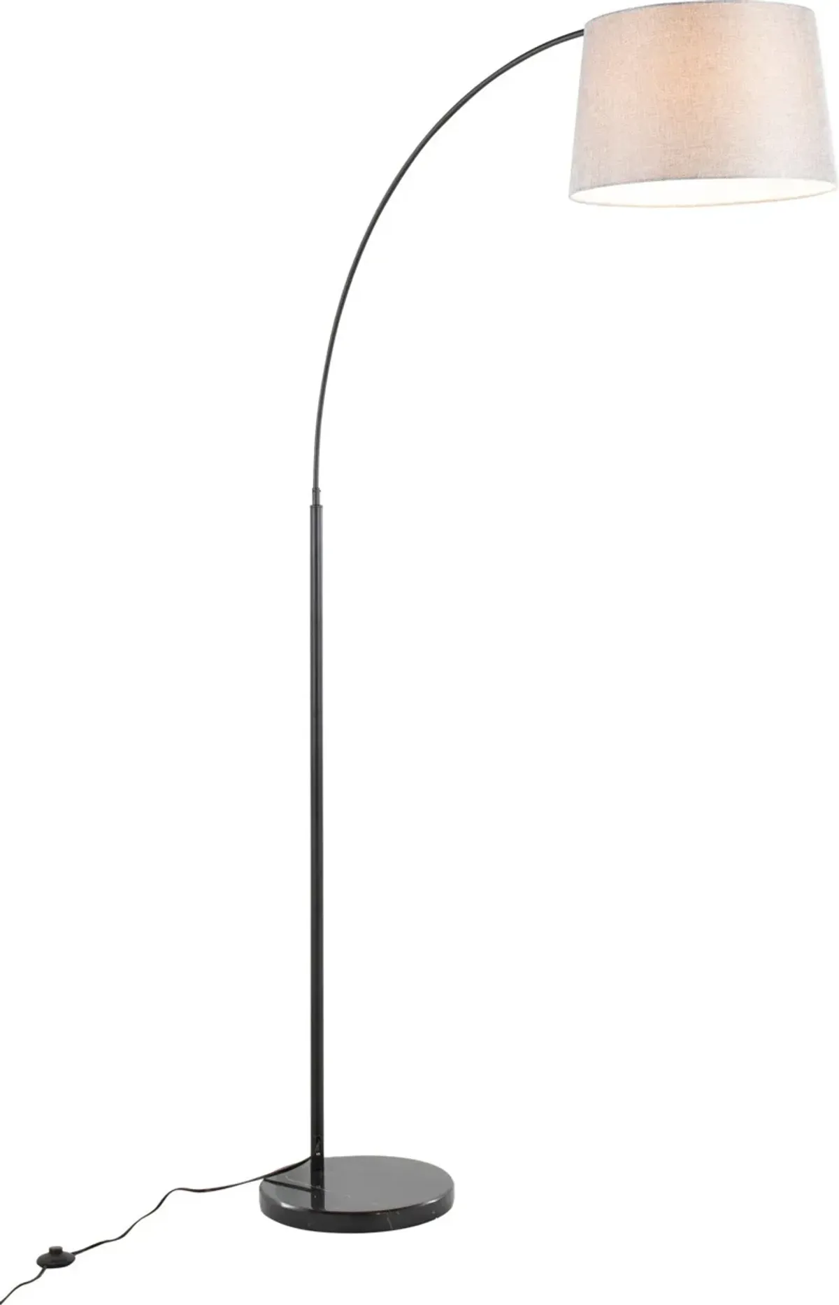 Twain 74'' Floor Lamp - Black/Gray