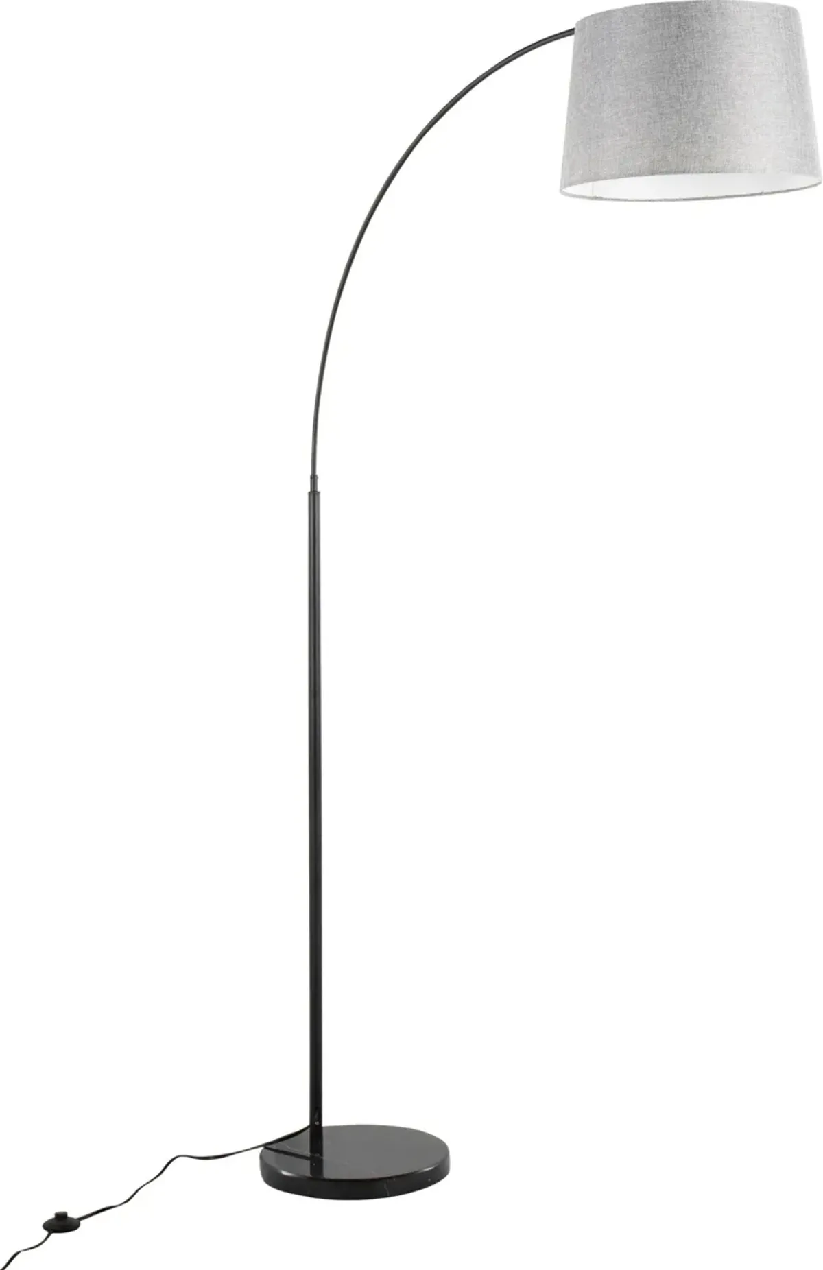 Twain 74'' Floor Lamp - Black/Gray