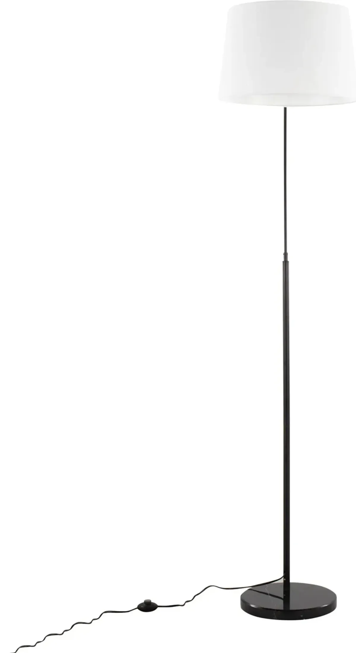 Twain 74'' Floor Lamp - Black/White