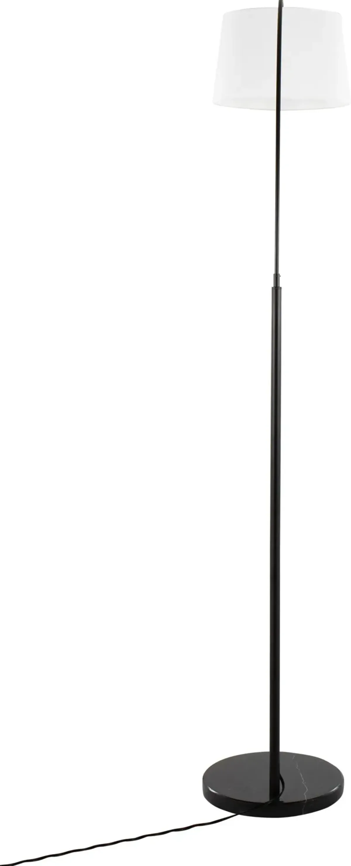 Twain 74'' Floor Lamp - Black/White