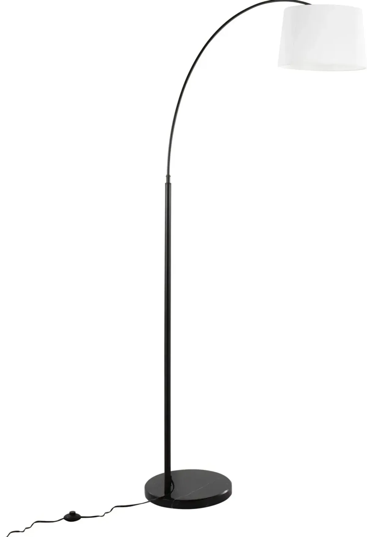 Twain 74'' Floor Lamp - Black/White