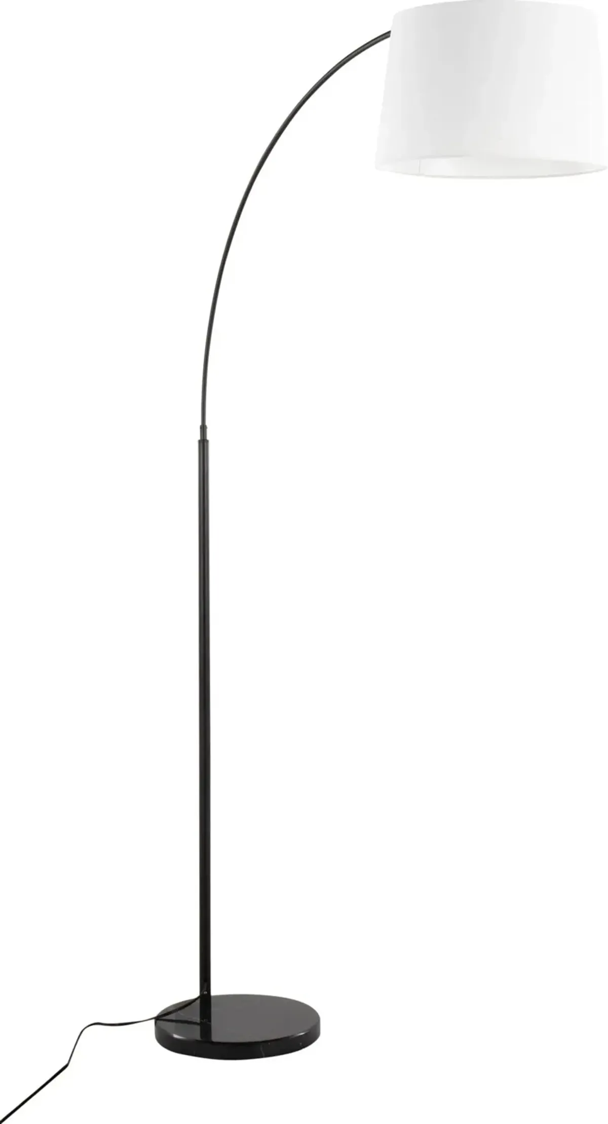 Twain 74'' Floor Lamp - Black/White