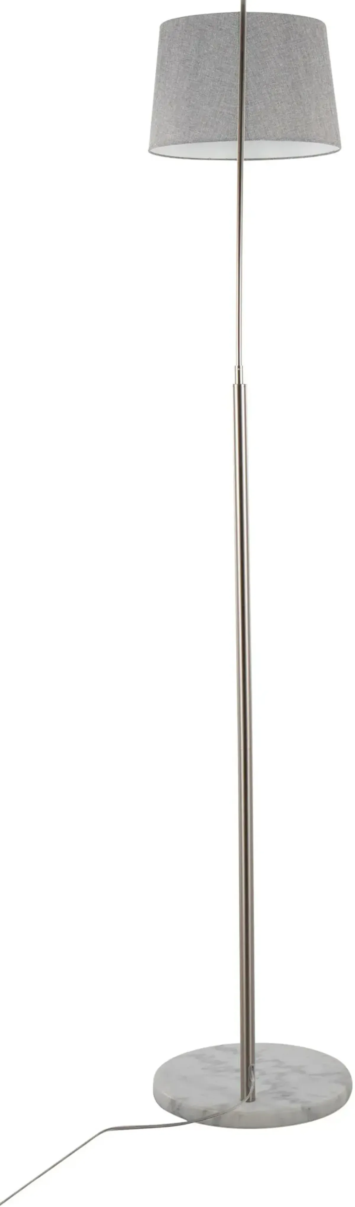 Twain 74'' Floor Lamp - Nickel/Gray