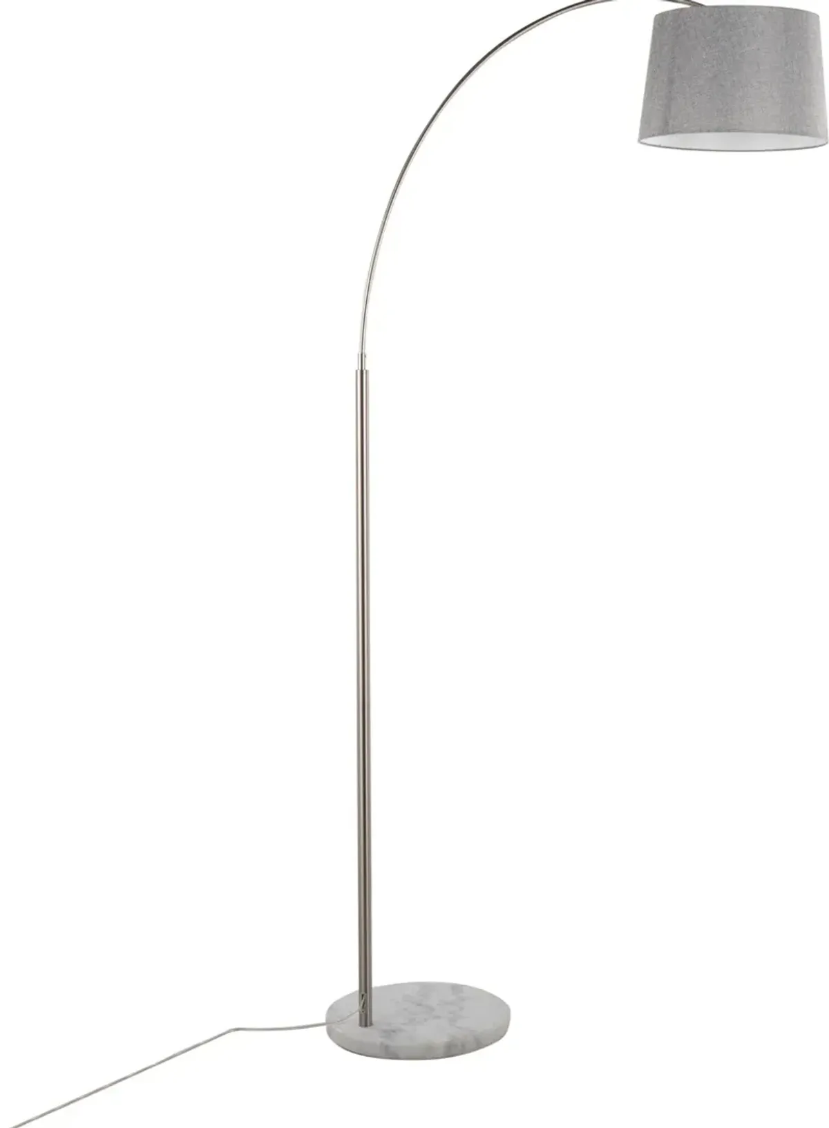 Twain 74'' Floor Lamp - Nickel/Gray