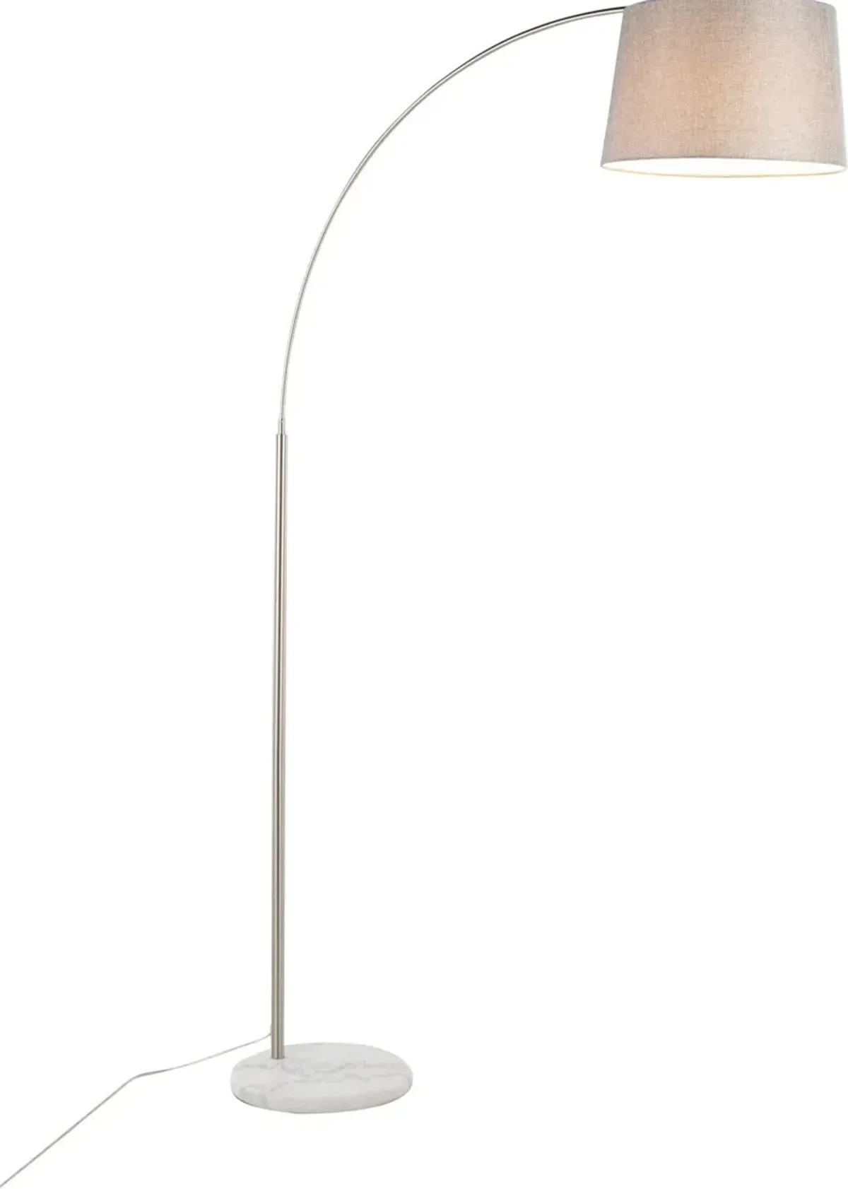 Twain 74'' Floor Lamp - Nickel/Gray