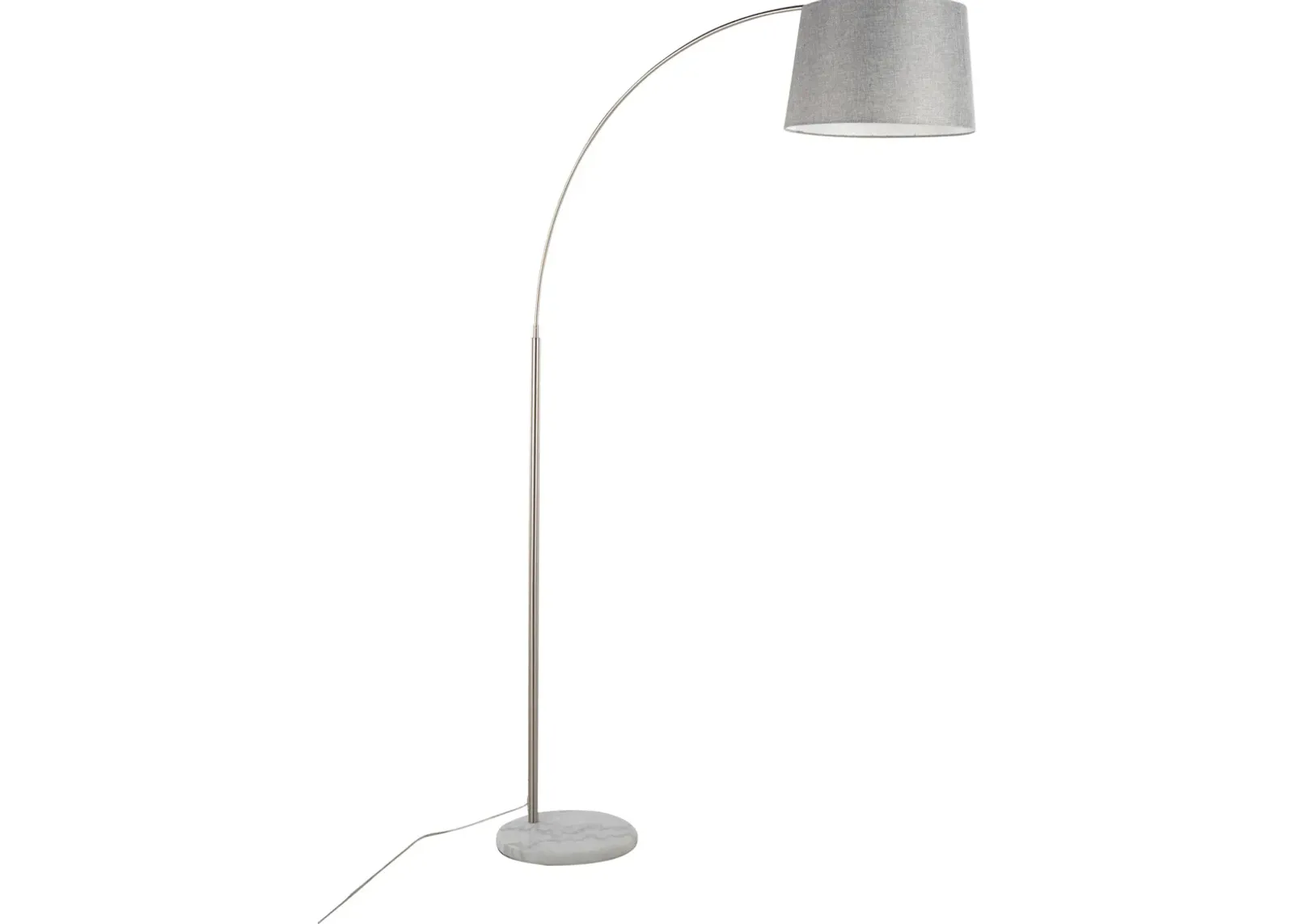 Twain 74'' Floor Lamp - Nickel/Gray