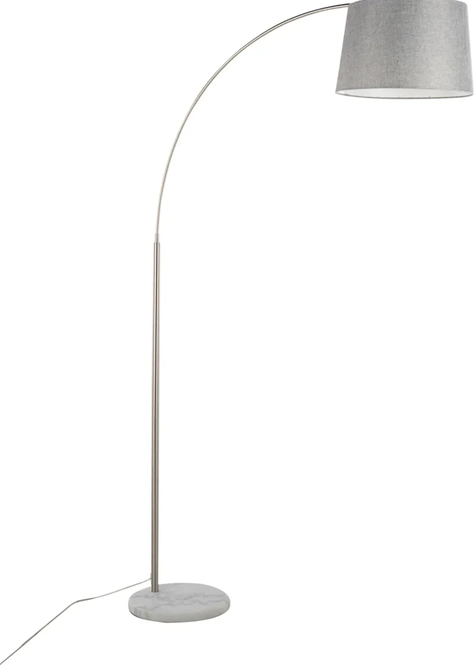 Twain 74'' Floor Lamp - Nickel/Gray