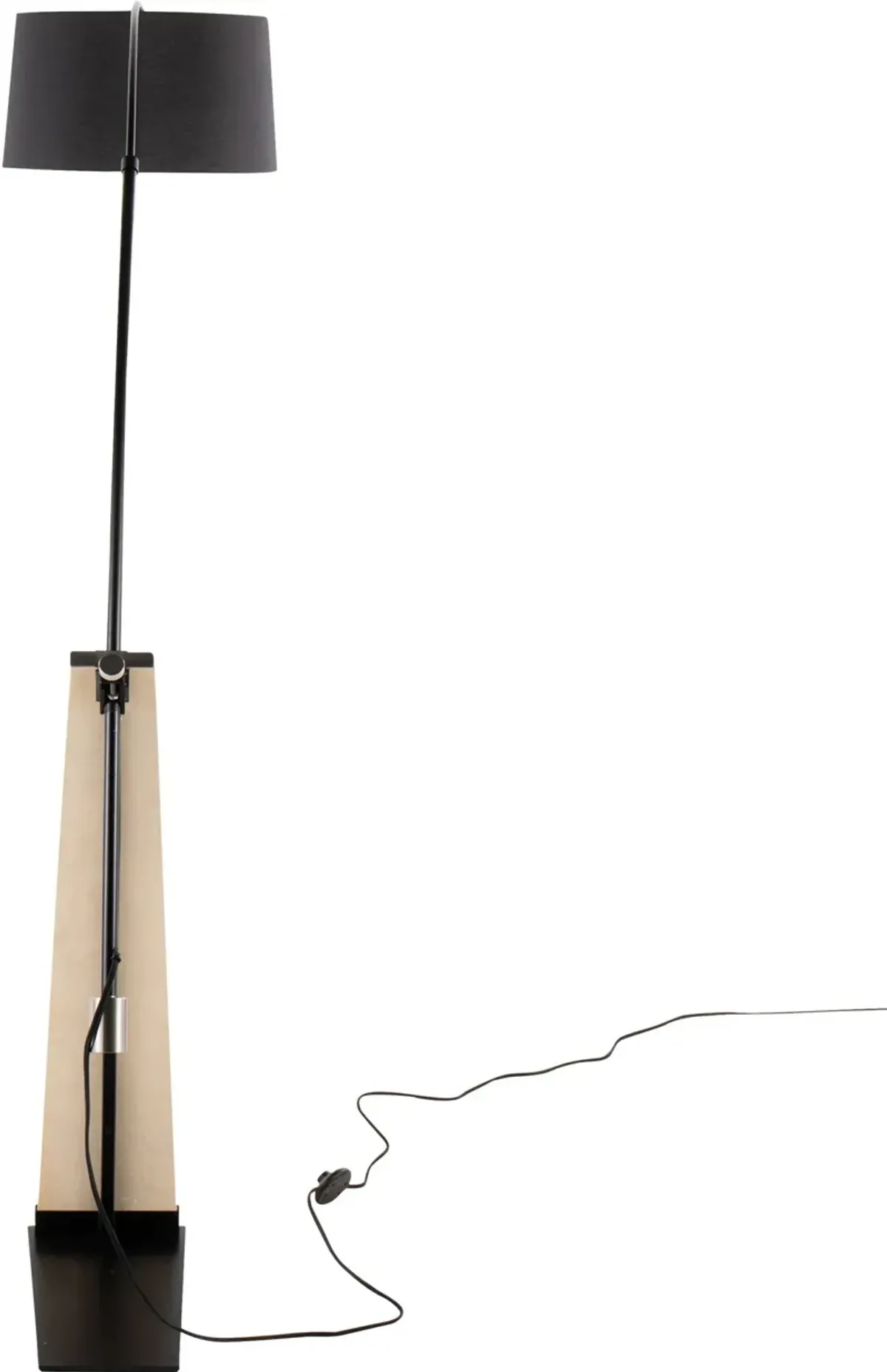 Augie 74'' Floor Lamp - Natural/Black