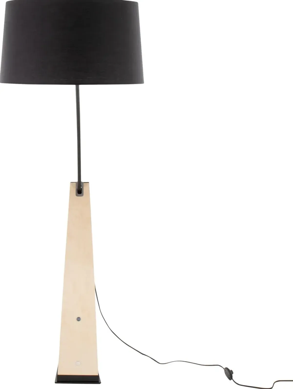 Augie 74'' Floor Lamp - Natural/Black