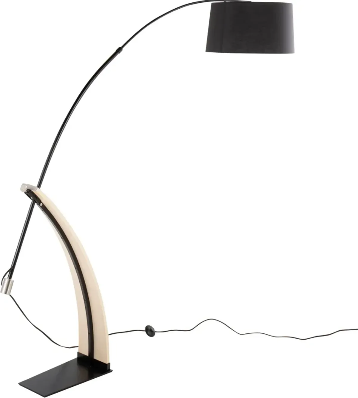 Augie 74'' Floor Lamp - Natural/Black