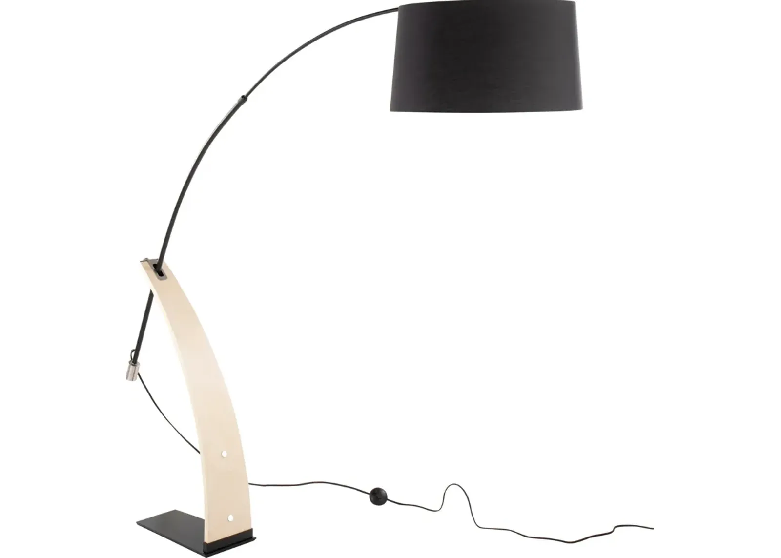 Augie 74'' Floor Lamp - Natural/Black