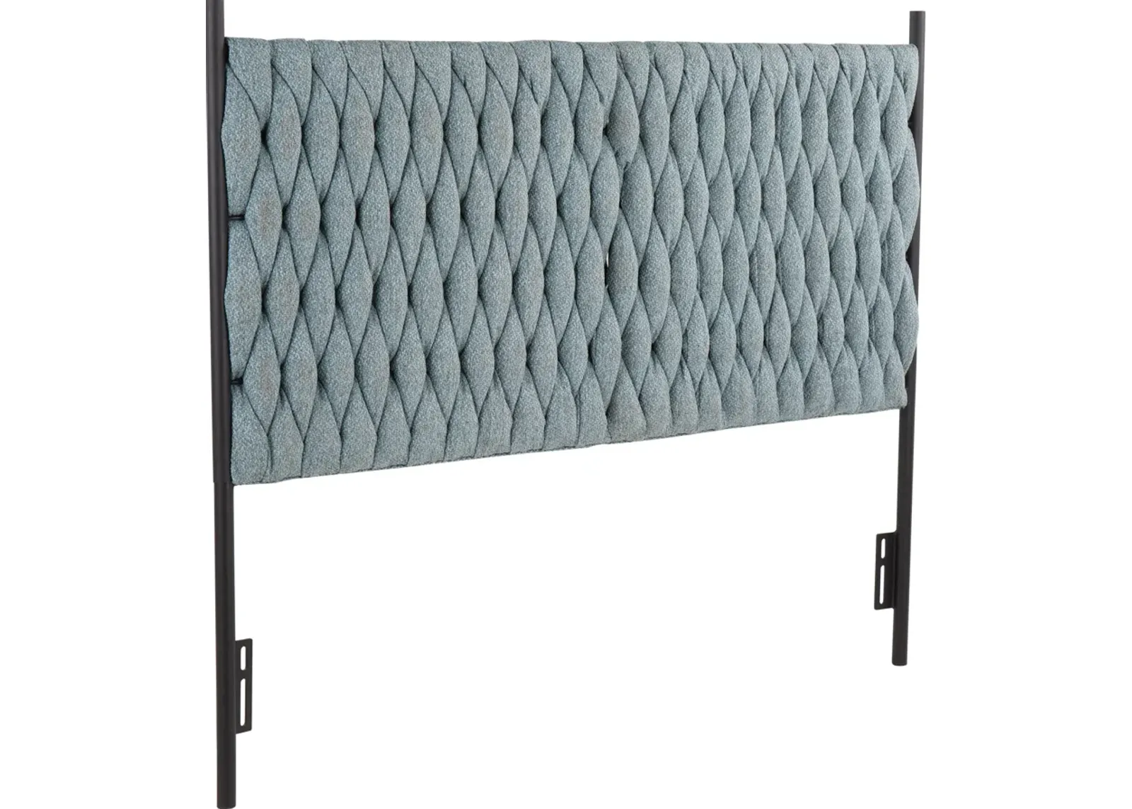 Kenna Queen Upholstered Headboard - Black/Blue