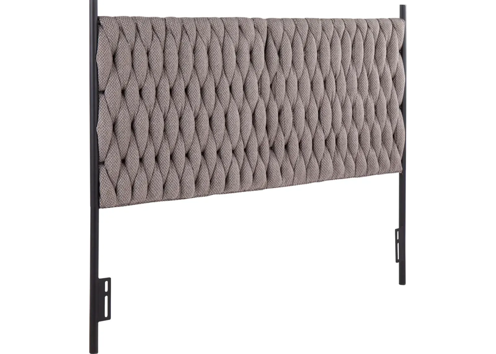 Kenna Queen Upholstered Headboard - Black/Gray