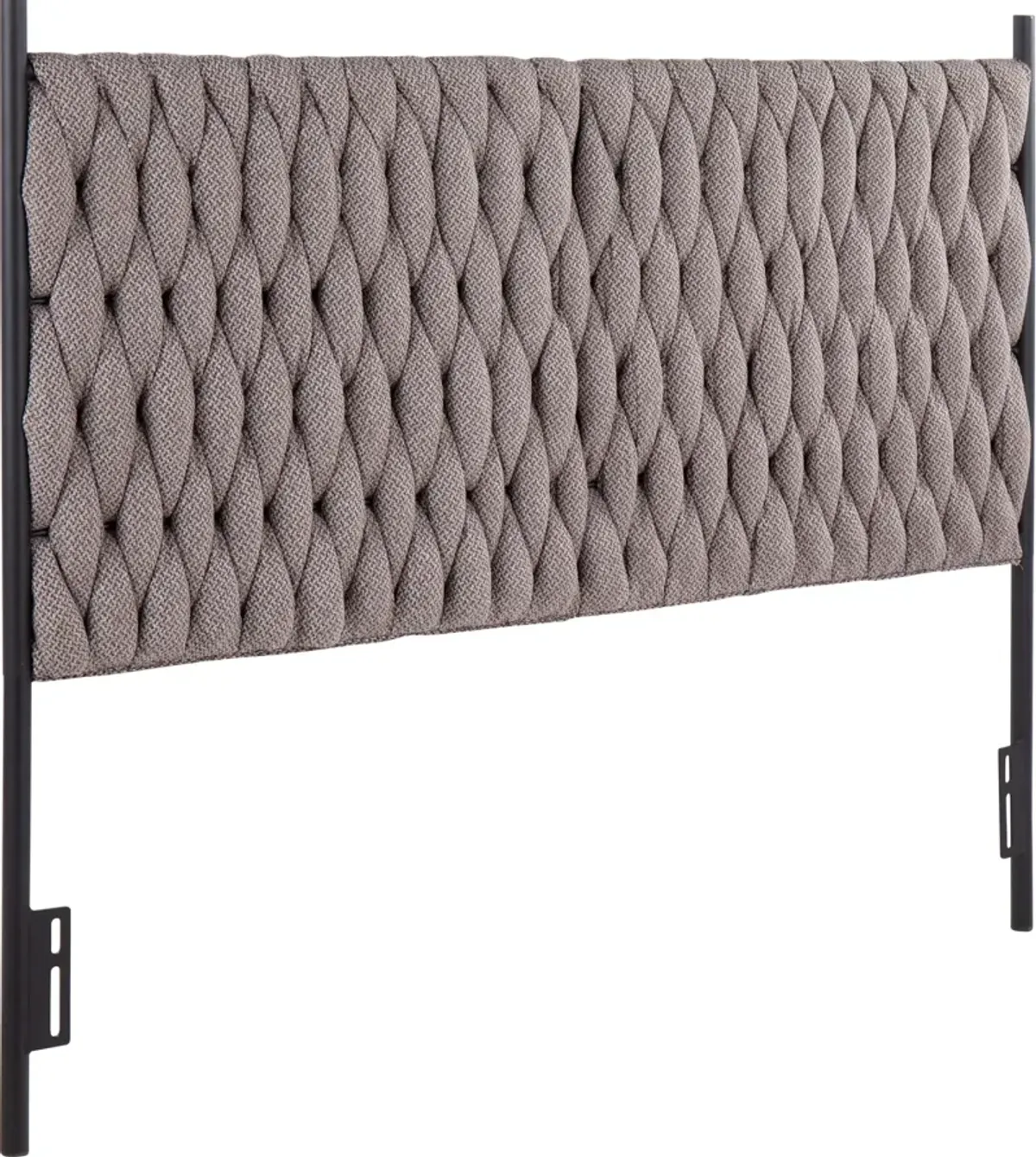 Kenna Queen Upholstered Headboard - Black/Gray