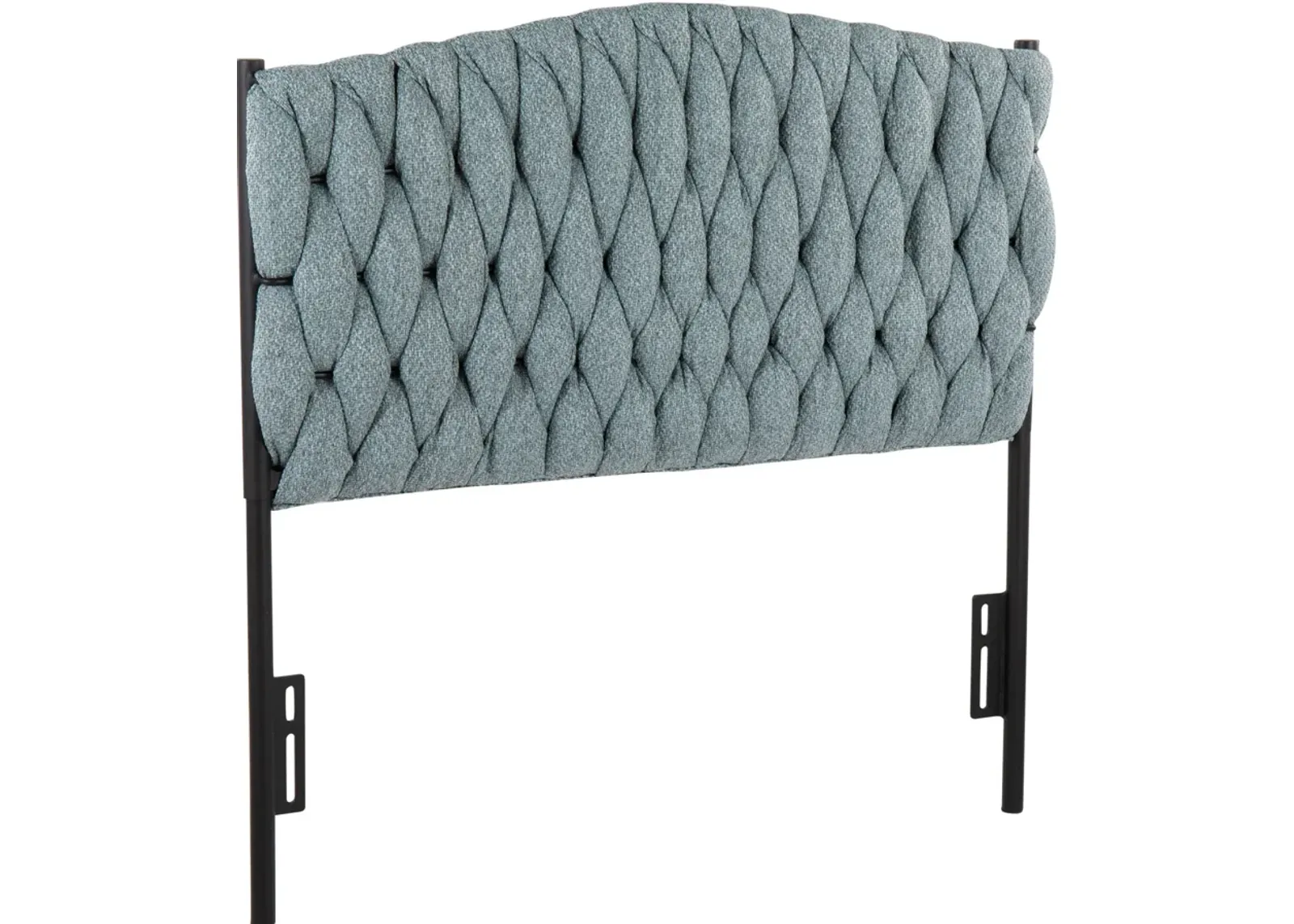 Kenna Twin Upholstered Headboard - Black/Blue