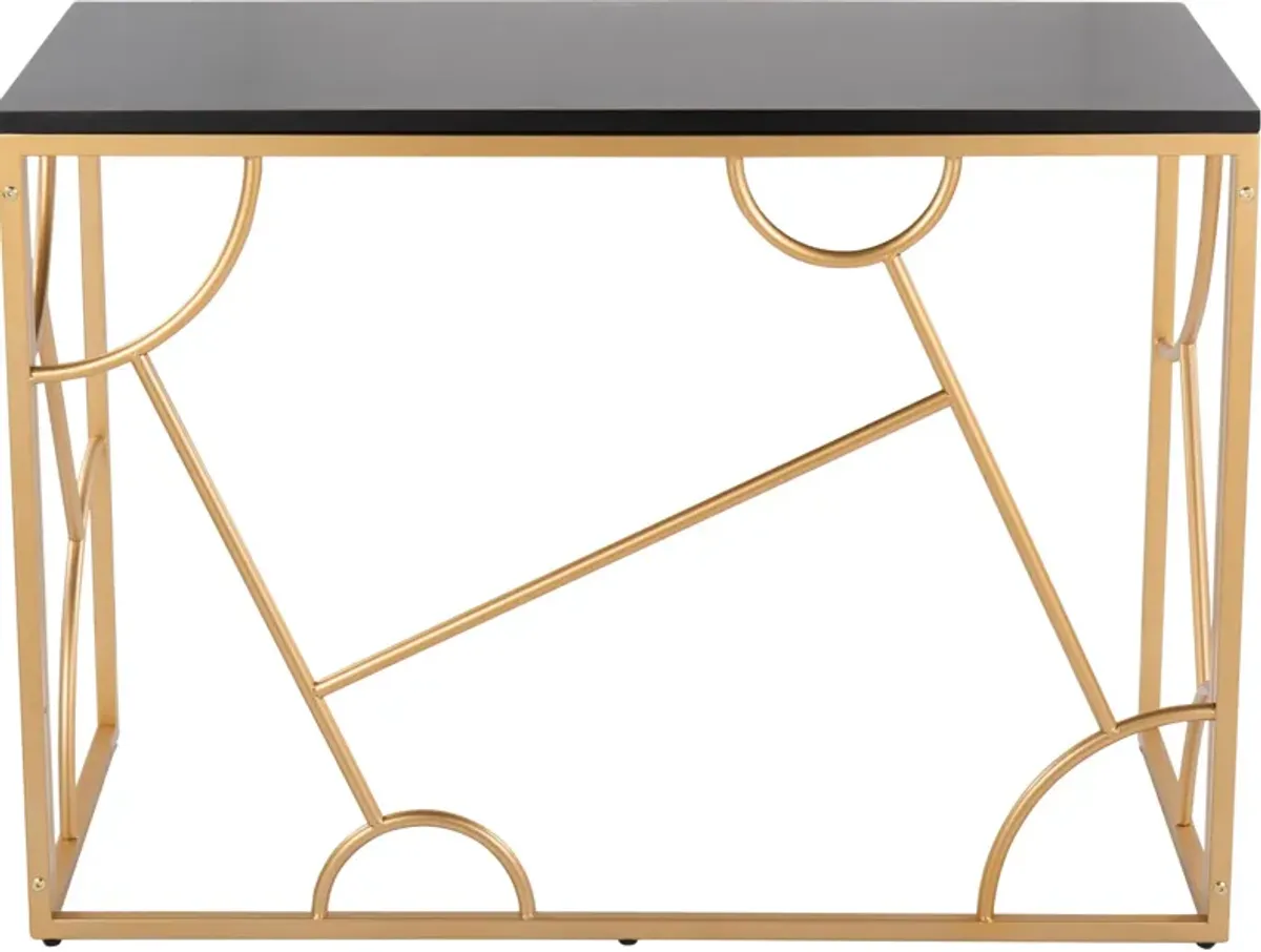 Lauryn Desk - Black/Gold