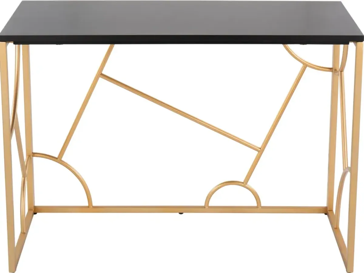 Lauryn Desk - Black/Gold