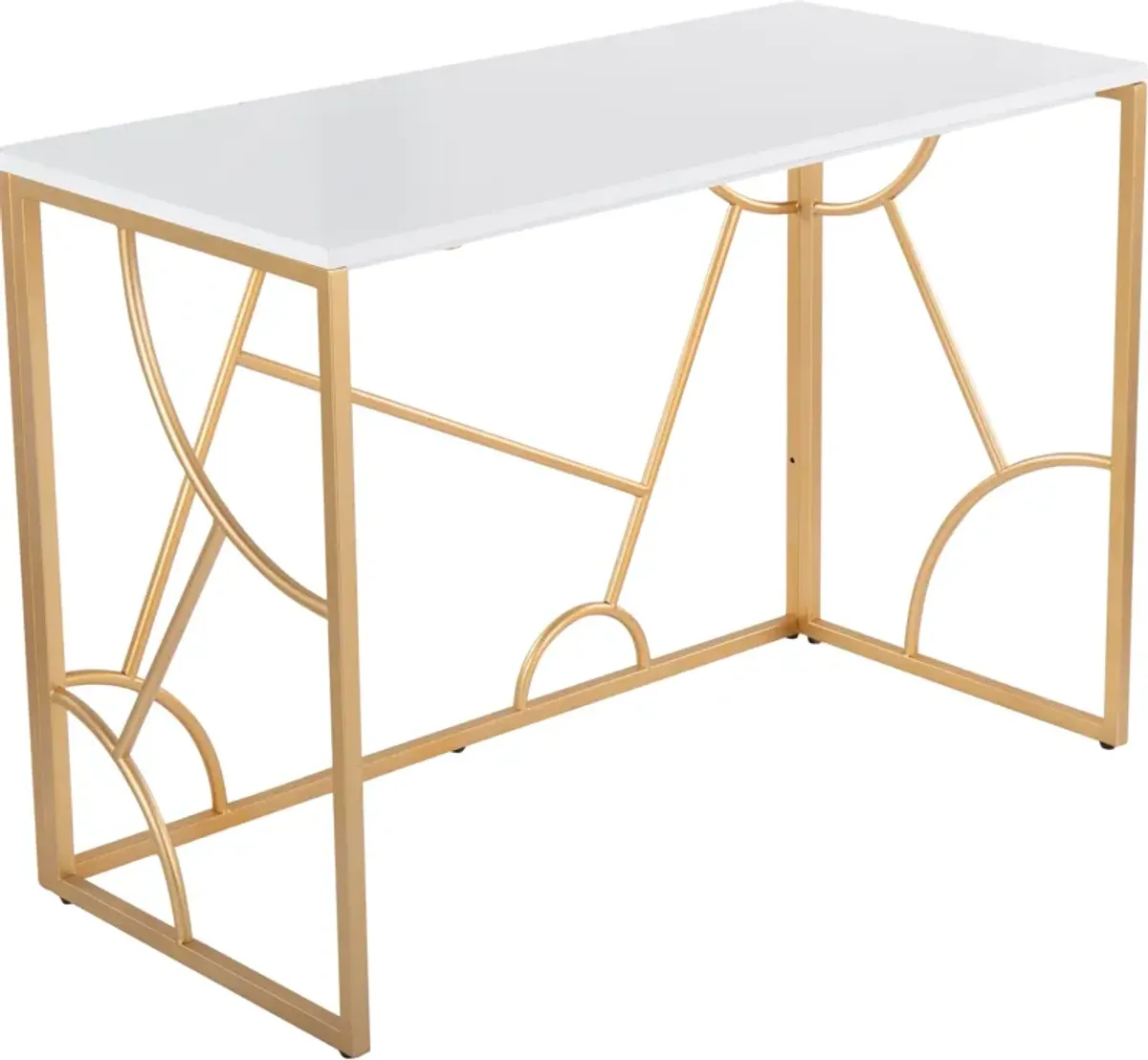 Lauryn Desk - White/Gold