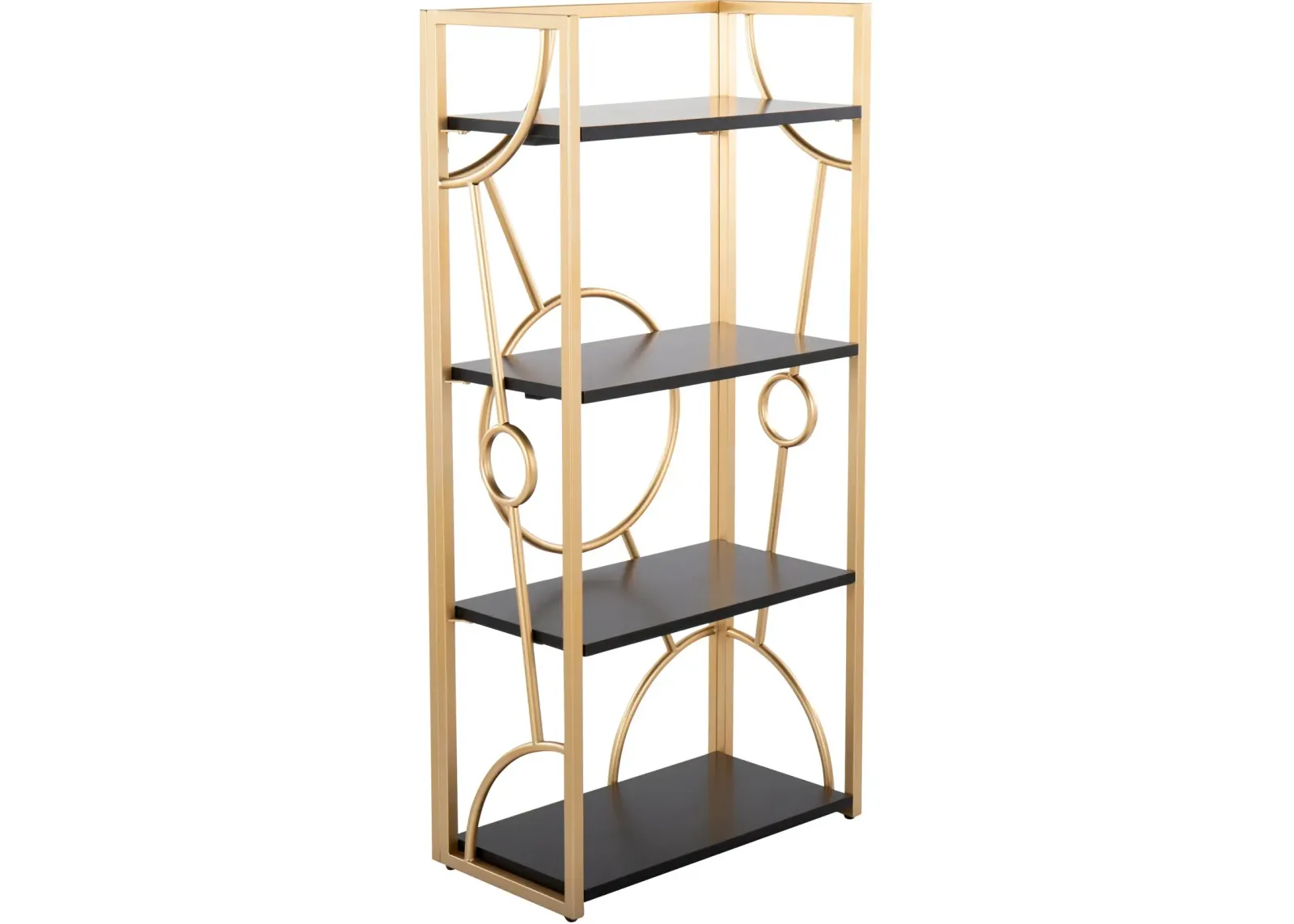 Lauryn Bookcase - Black/Gold