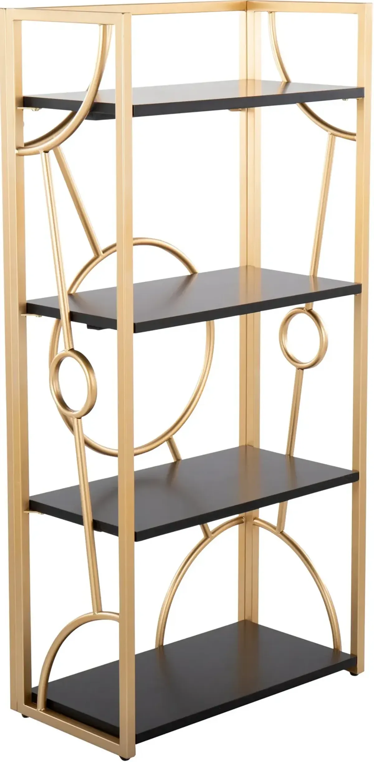 Lauryn Bookcase - Black/Gold