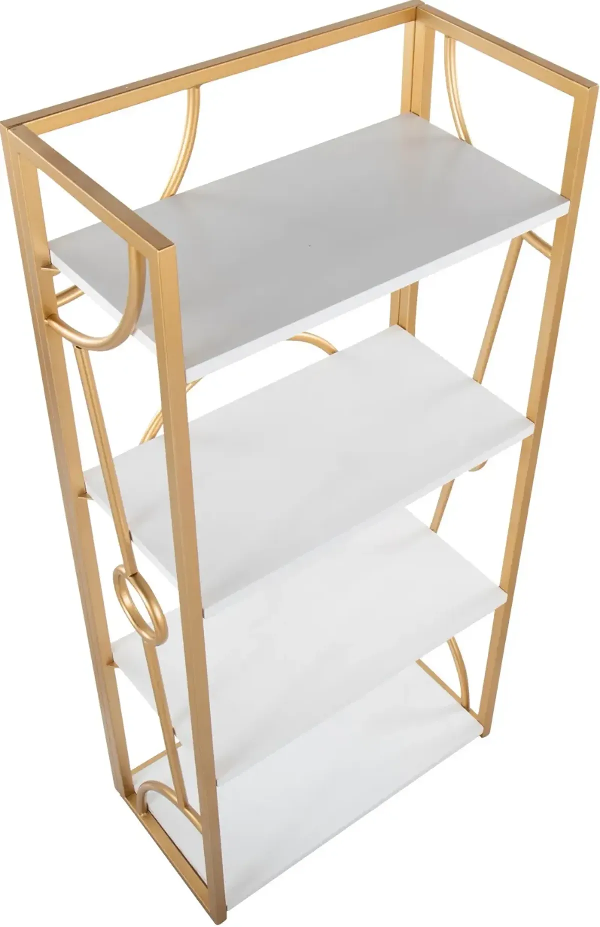 Lauryn Bookcase - White/Gold