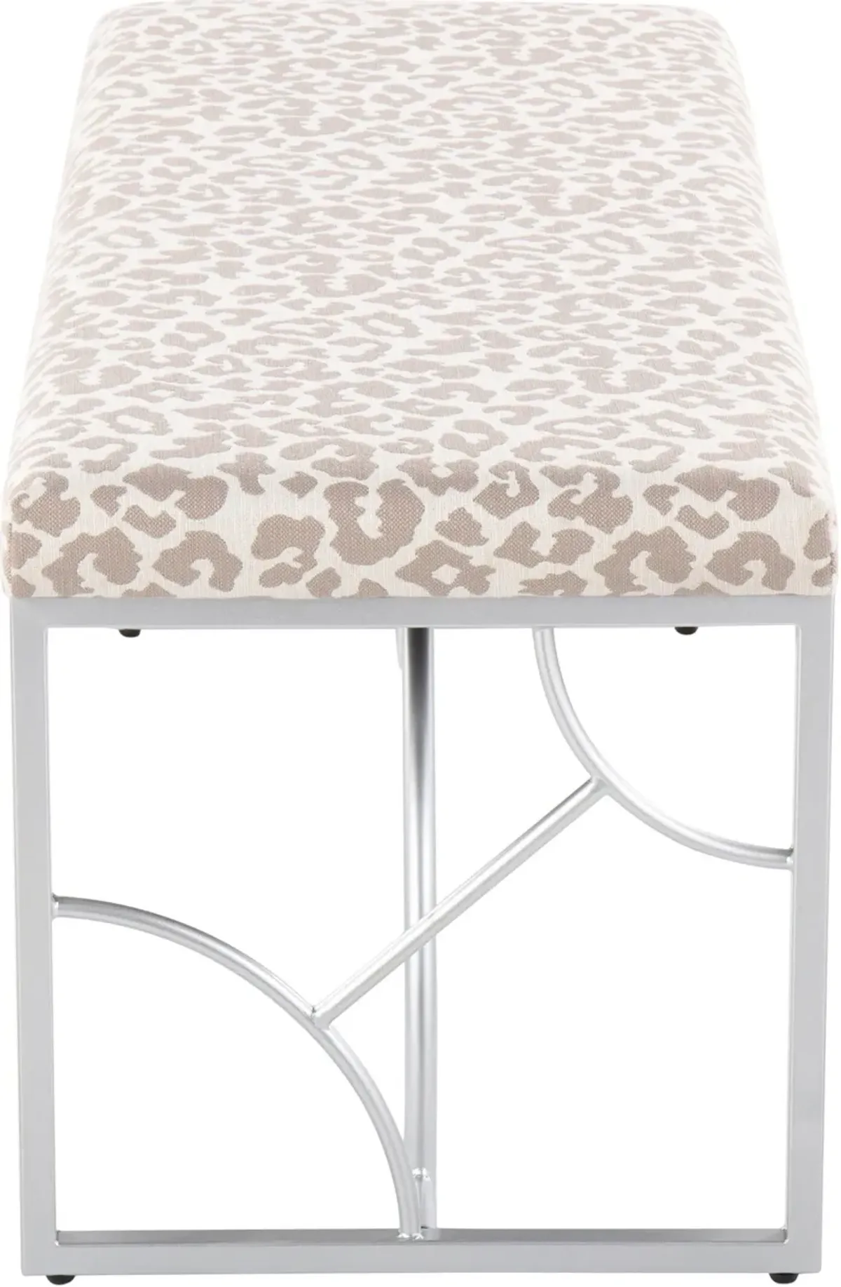 Lauryn Bench - Silver/Gray Leopard