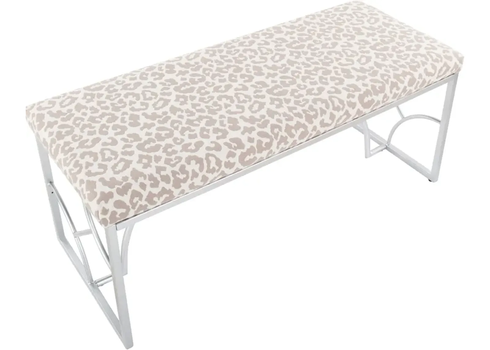 Lauryn Bench - Silver/Gray Leopard