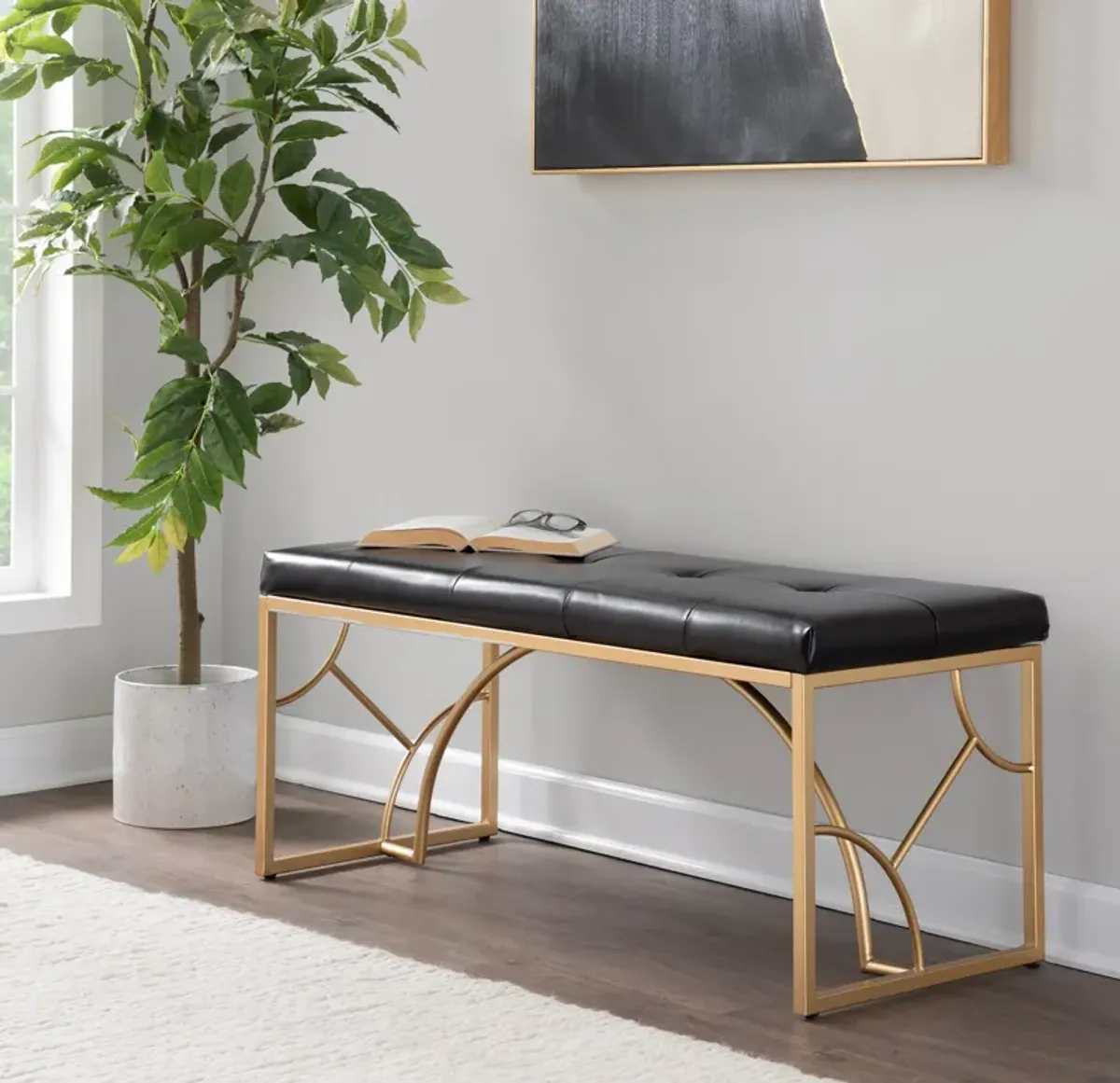 Lauryn Bench - Gold/Black