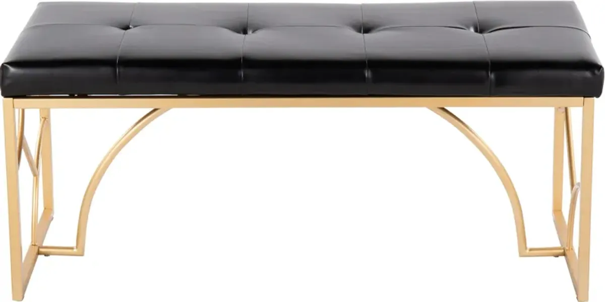 Lauryn Bench - Gold/Black