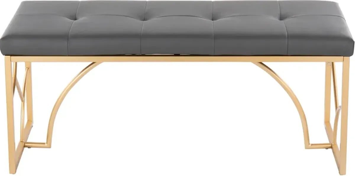 Lauryn Bench - Gold/Gray