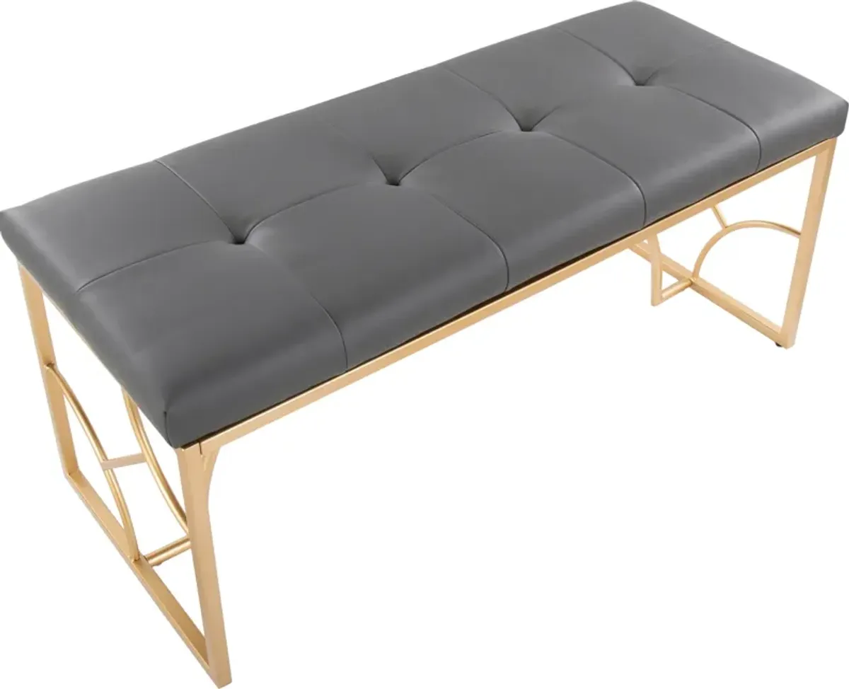 Lauryn Bench - Gold/Gray