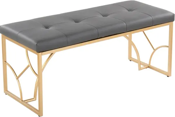 Lauryn Bench - Gold/Gray