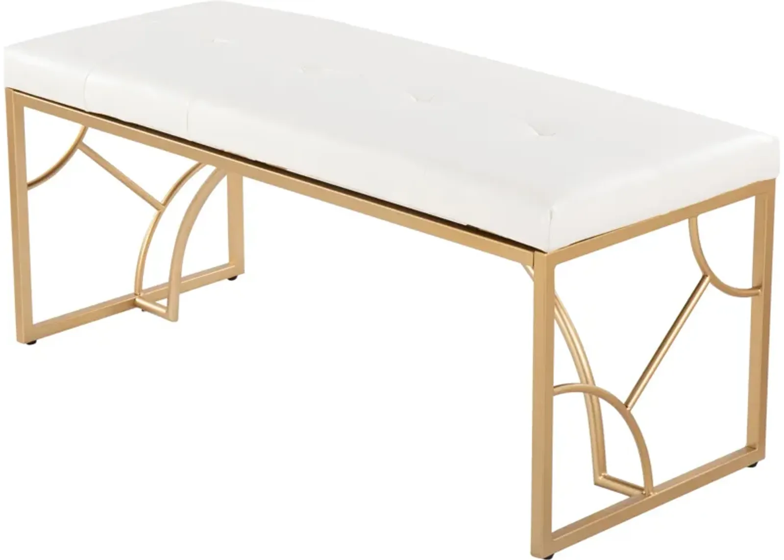 Lauryn Bench - Gold/White