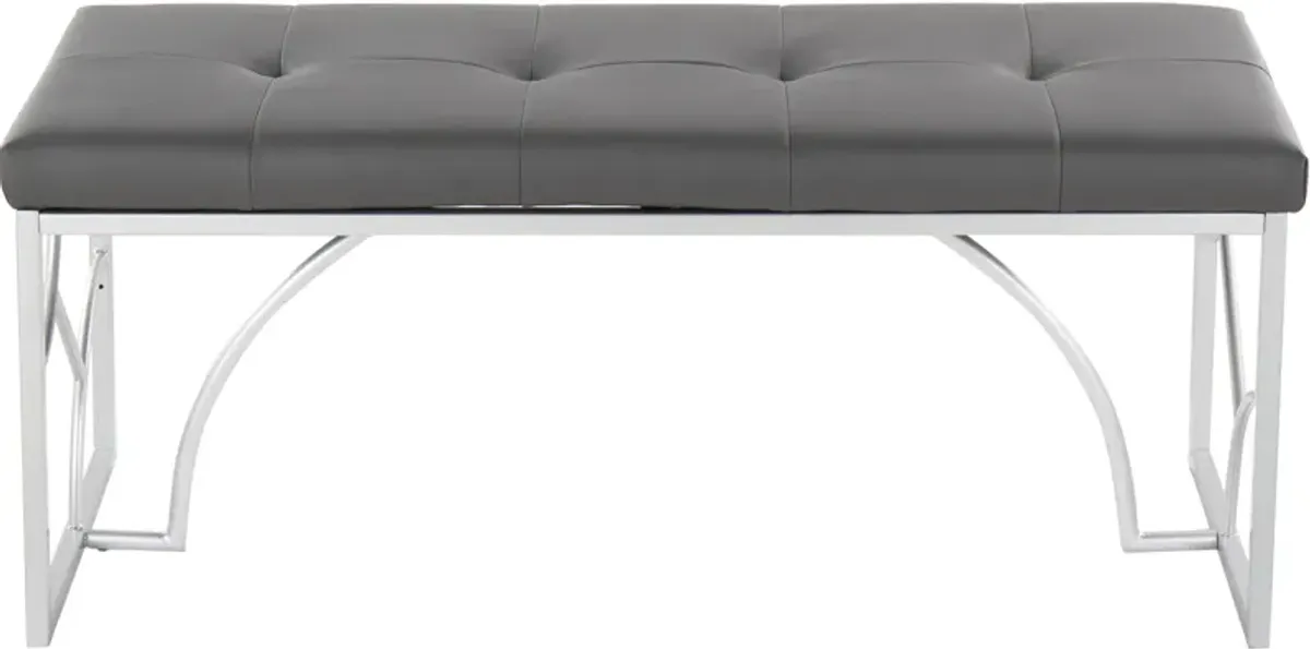 Lauryn Bench - Silver/Gray