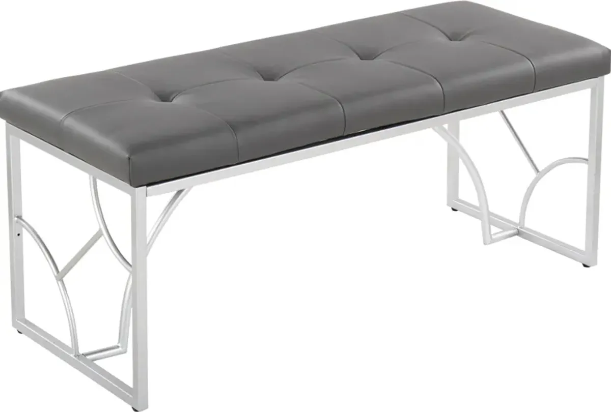 Lauryn Bench - Silver/Gray