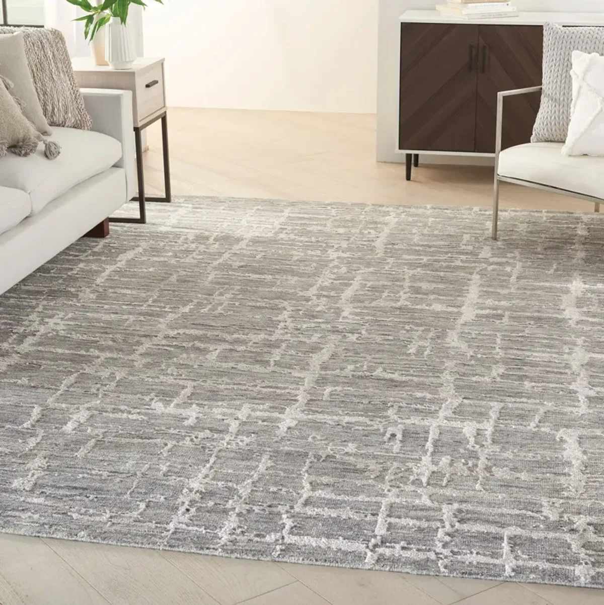 Roma 8' x 10' Area Rug - Gray/Silver