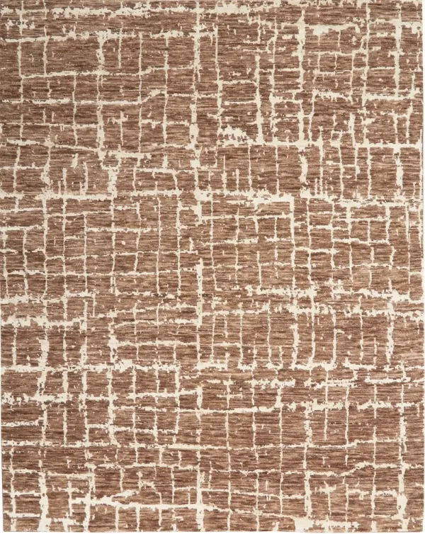 Roma 2' x 3' Area Rug - Mocha/Ivory