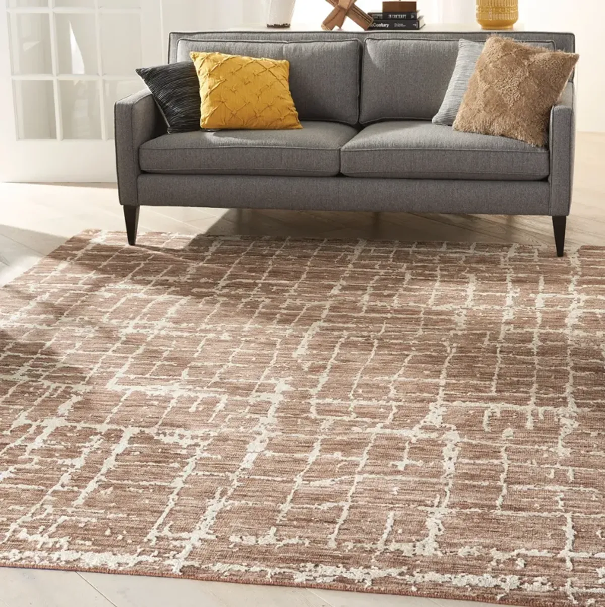 Roma 8' x 10' Area Rug - Mocha/Ivory